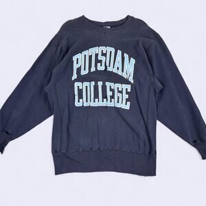 90s Potsdam College Champion Reverse Weave Crewneck Sweatshirt Size XL Blue